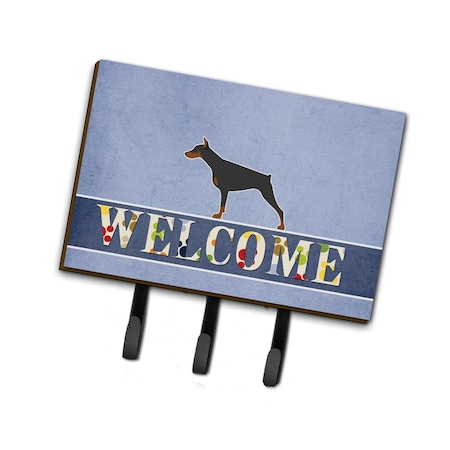 Carolines Treasures Doberman Pinscher Welcome Leash or Key Holder BB5564TH68